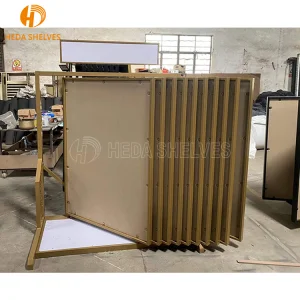 High Quality Sliding Tile Display Rack Ceramic Metal Tile Display Stand for Showroom
