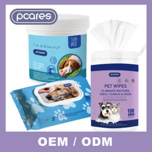 Produtos em alta venda Toalhetes de limpeza biodegradáveis para cuidados de animais de estimação