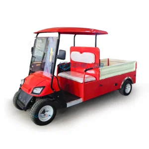 Electric Golf Cart Red and White Superior Quality Golf Carts Electric Four Wheel Windshield Tool Box Special Transportation