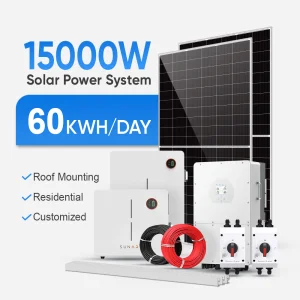 Sunevo Complete Off Grid Solar Power System 5kw 10kw 15kw 20kw 30kw Hybrid Solar Energy System For Home