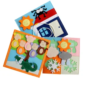 Eco-Friendly Montessori Wool Felt Quiet Books