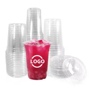 Printing LOGO Plastic PP Pet Cup Caliber 360ml 500ml 700ml Transparent Clear Plastic Cups Bubble Tea Cup With Lid and Straw