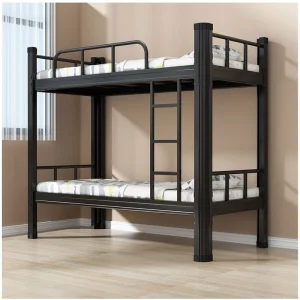 Hot Sale Metal Bunk Bed with Guardrail, Boys Safe Design for School Dormitory - Bright Colors Available - Best Seller in 2025