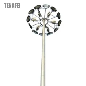 Sistema Comercial de Poste de LED de Alta Mastros de Aço Tengfei 15m~50m com CE Fábrica