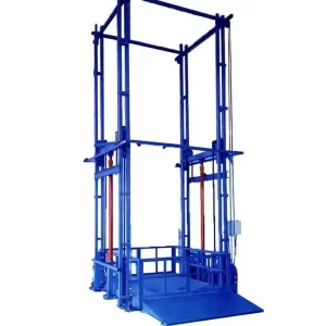 Hydraulic Rail Cargo Lift for North Korea