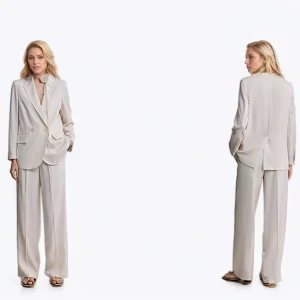 OEM Classic High Fashion Women's Suit Sets Minimalist Style Blazer Cloths for Casual and Formal Wear