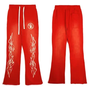 Hellstar Red Flared Leg Jogger