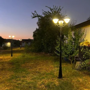 IP65 Waterproof Street Lighting Post Top Lamp LED Solar Garden Pole Light