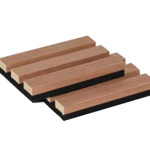 Sound Absorbing Wood Slat Acoustic Wall Panel for Interior Spaces Decoration