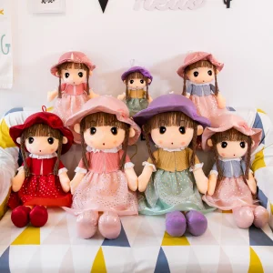 New Xinmei Dress and Hat Doll Plush Toy Girl Holiday Gift Cute Doll Wholesale