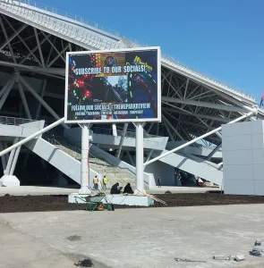 LED Display Board P8 Waterproof Advertisement Screen Panel Outdoor Fixed Installation Billboard