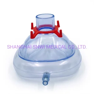 OEM Medical Products Sterile Disposable PVC Breathing Anaesthesia Oxygen Mask with Inflatable Rim