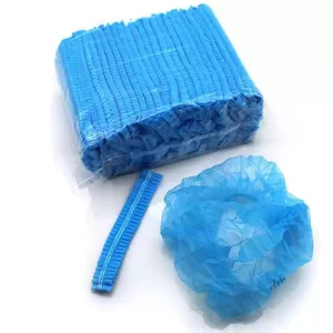 Disposable Blue Non-Woven Strip Clip Cap