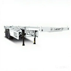 High-Performance 3 Axle Container Chassis with 40FT Length and Double Drop Frame Skeleton Semi Trailer for Low-Center Container Transport