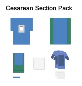 Disposable Medical Sterile Cesarean Section Pack Surgical Surgery Pack for Hospital