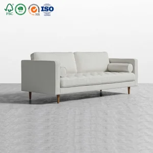Cooc Velvet Sectional Fabric Lounge Furniture Set Sofa Cum Bed Couch Tufted Office Sofa