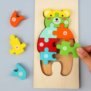 2021 Colorful Wooden 3D Montessori Educational Puzzle Toys