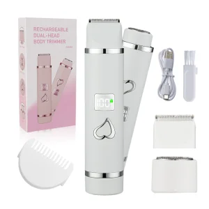 Mini Portable 2-in-1 Lady Shaver Double Head Electric Hair Remover Painless Epilator Light Ladies Hair Removal Device