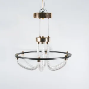 Minimalist Zm250003-01wt Linear Suspension Black LED Pendant Light for Office Corridors