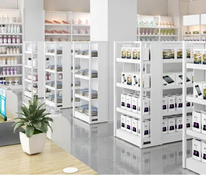 Convenience Store Snack Store Boutique Store Supermarket White Display Stand for Bangkok markets