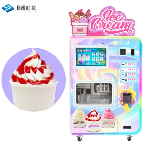 OEM ODM Factory Manufacture Commercial Fully Automatic Ice Cream Maker Muliti-flavor Ice Cream Vending Machine