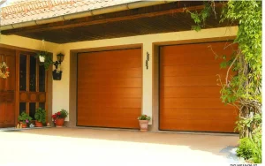 CE Approved Steel PU Insulated Residential Automatic Overhead Sectional Garage Door