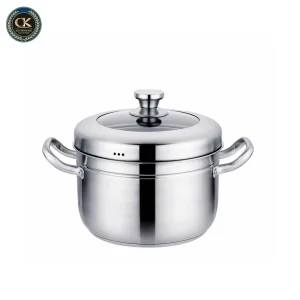 24cm Japanese-Style Stainless Steel Steamer Thickened Double Bottom Kitchen Accessories for Kitchen Restaurant Use Steamer Pan