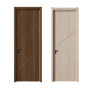 Shengyifa Interior Design WPC Waterproof PVC Polymer Sliding Barn Door for Bathroom Bedroom