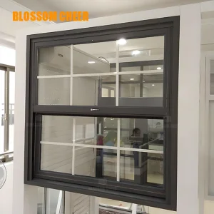 Factory UPVC Cost-Effective Single Hung Vertical Lift up Window for House