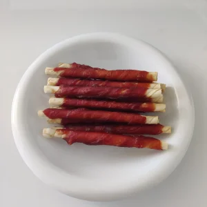 High Protein Dog Cat Pet Food Snacks Duck Wrapped Cowhide Dental Care