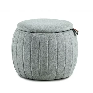 Modern upholstered storage stool ottoman