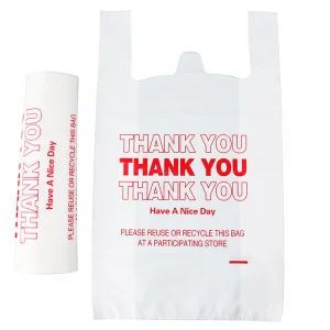 Plastic Bag Wholesale Thank You Shopping Pp Plastic Grocery T-Shirt Bags Plastic Bags With Logos