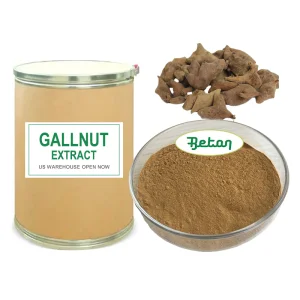 High Quality Natural 40% 90% 98% Gallnut Extract Powder With Active Ingredient 99% Gallic Acid Tannic Acid Ellagic Acid