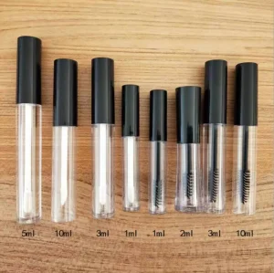 Kit de Rímel por Atacado 1ml 2ml 3ml 5ml 10ml Kit de Delineador com Pincel Brilho Labial Tubo de Maquiagem Frasco Vazio Dispenso