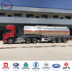 Fuel Tanker 40000/45000/50000L Oil Tank Truck Fuel Tanker Semi Trailer Aluminum Petrol Tanker Water /Milk/Edible Oil /Chemical Liquids Tank Truck Manufacturer