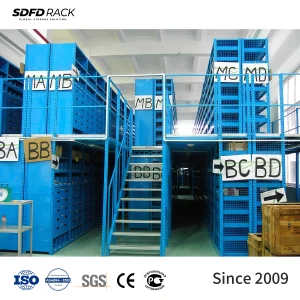 Industrial Mezzanine Racking System Lit Mezzanine Double Industrial Platforms for Warehouse Storage