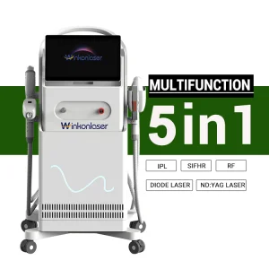 IPL Profissional Luz Intensa Pulsada 5 In1 IPL+Hr+Laser ND: YAG