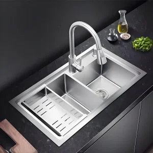 18 Gauge Topmount Double Bowl Basin Sink Stainless Steel Farmhouse Workstation Kitchen Sink