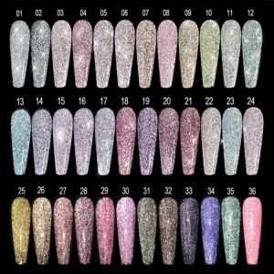 R S Nail Glitter Reflective Gel Polish