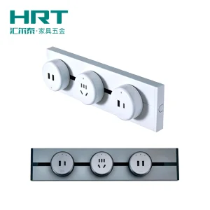 Hidden Wall Aluminum Power Track Outlet