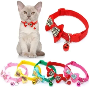 Wholesale Cheap Bells Cats Collars Dogs Neck Ties Pets Cats Bow Tie