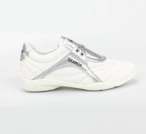 Custom Black & White PU Low-Top Women’s Casual Walking Shoes with Lace-Up Design for Wholesale