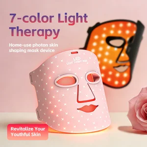 8 Color LED Skin Care Mask Full Face Light Therapy Ergonomic Fit Soft Eye Protection Lightweight Portable Design