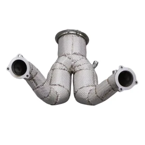 Performance Stainless Steel Exhaust Downpipe with Heat Shield