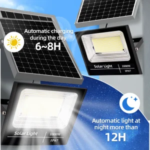 Auto on off Solar Floodlight Adjustable Wide Angle Beam
