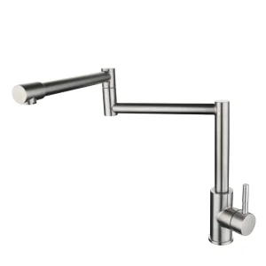 304 Stainless Steel Kitchen Sink Stretchable Folding Mixed Faucet Three Joint Swing Arm Faucet