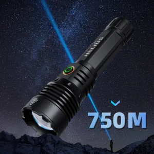 مصباح هليوس المحمول 1350lm 500m+ بعيد المدى قوي مصباح LED قابل لإعادة الشحن قابل للتكبير مصباح LED تكتيكي