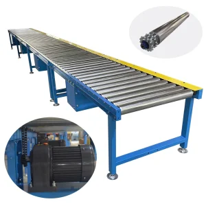 Roller Conveyor Chain Driven Material Conveying Equipment Motorized Powered