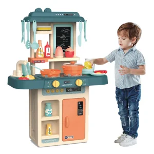 Conjunto de Brinquedos de Cozinha Feliz Tombo com Acessórios Conjunto de Brincadeira de Fazer Comida Modelo de Comida Brinquedos de Cozinha Grande para Crianças