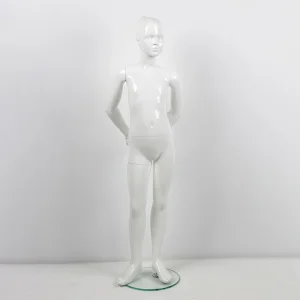 Good Quality Wholesale Fiberglass Realistic Boy and Girl Standing Kids Child Mannequin with Face